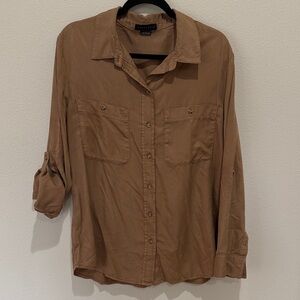 Sanctuary Tan Button-Up Shirt